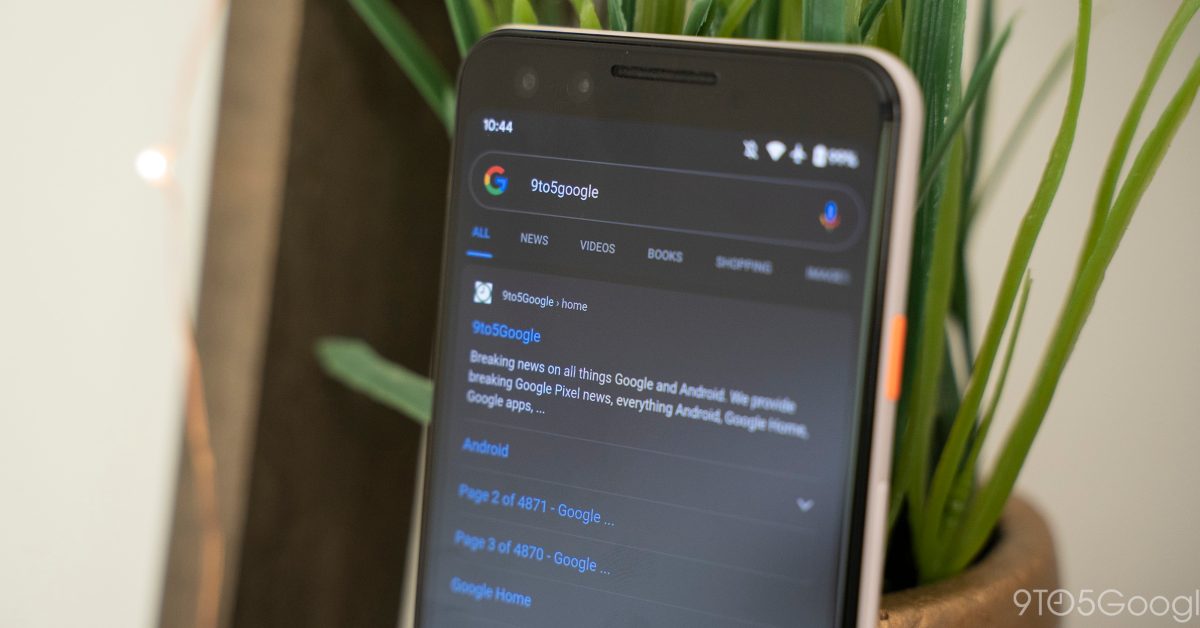 Google app search dark mode 1