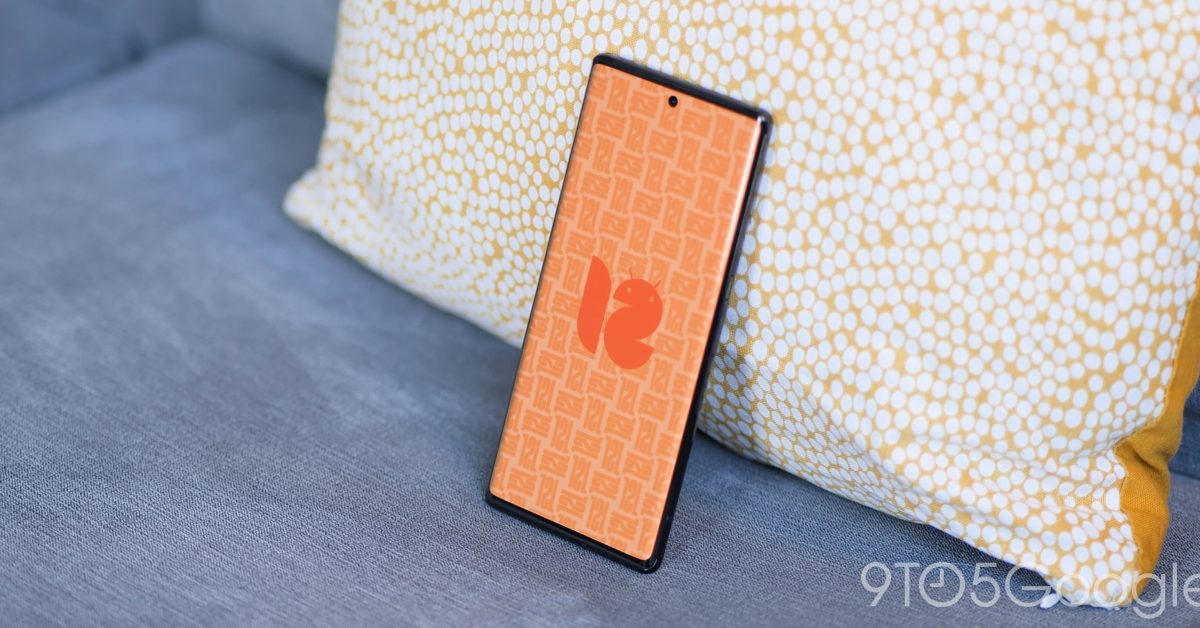 Android 12l beta 2 orange 9