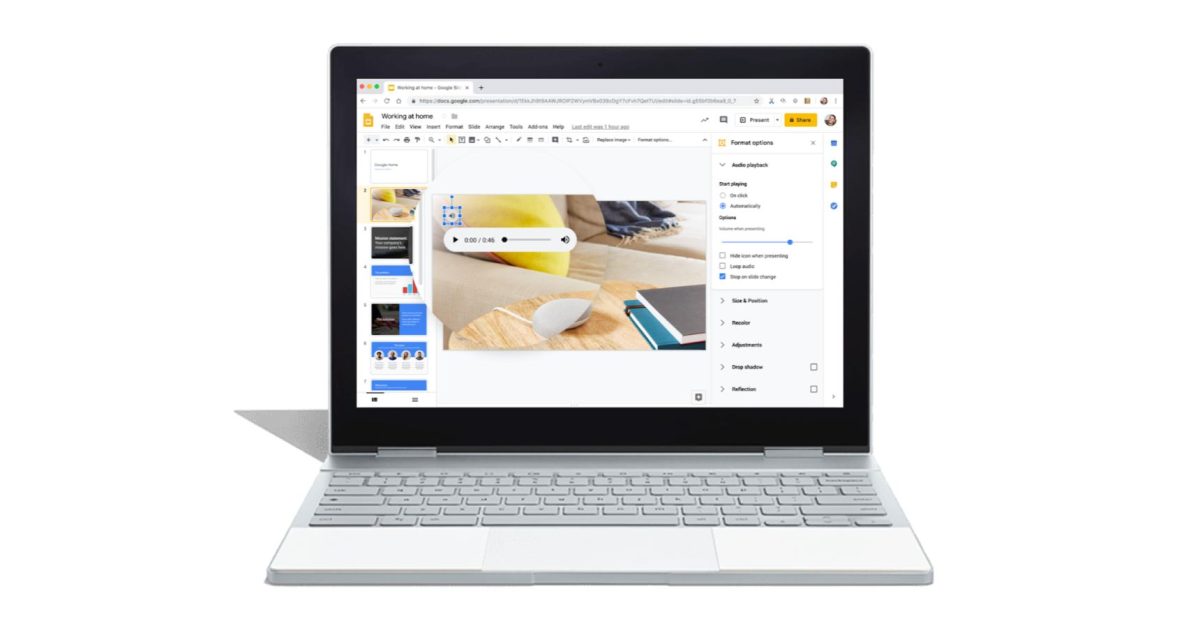 Google sheets adding audio