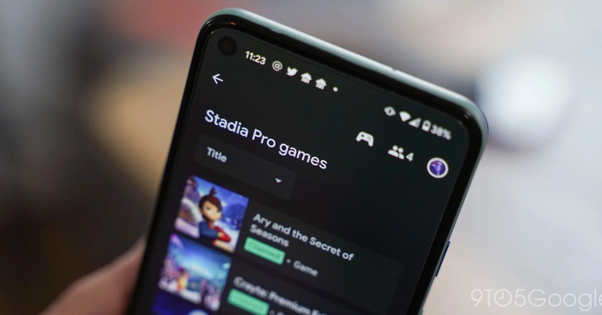Stadia pro games jan21