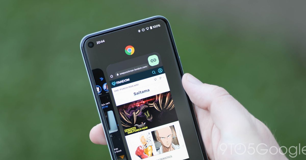 Recent apps chrome link sharing android 12 2