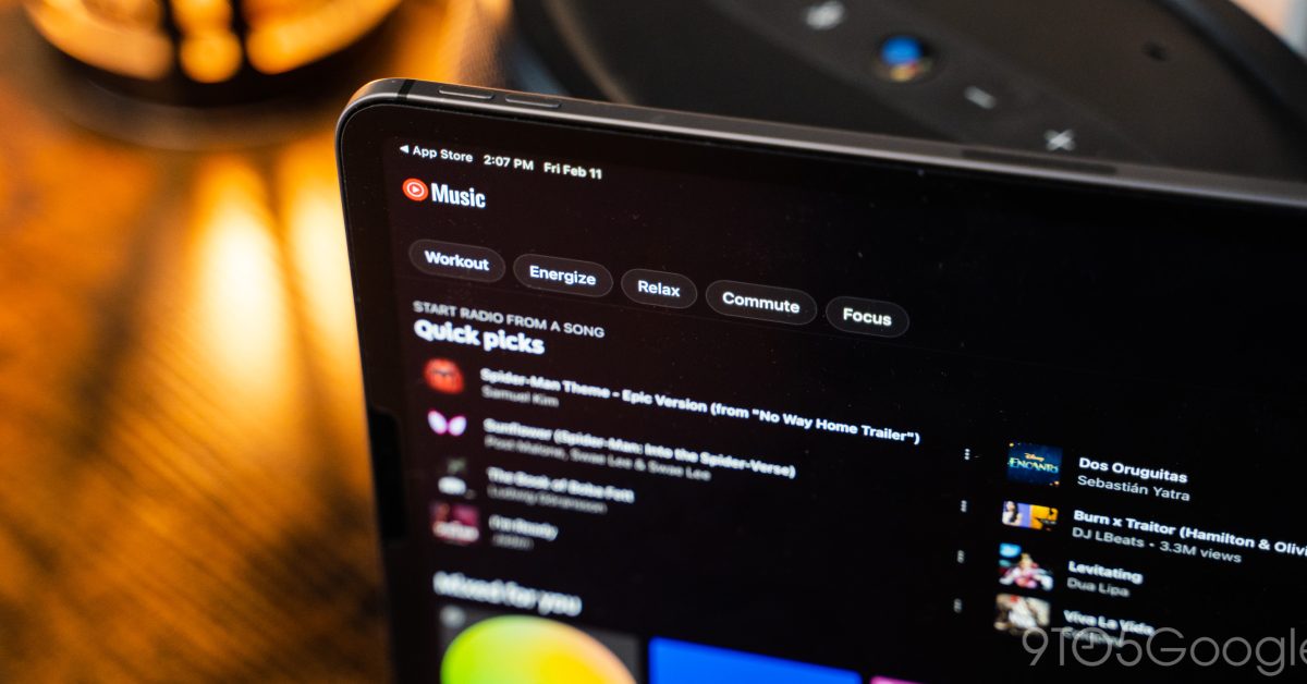 Youtube music tablet 2