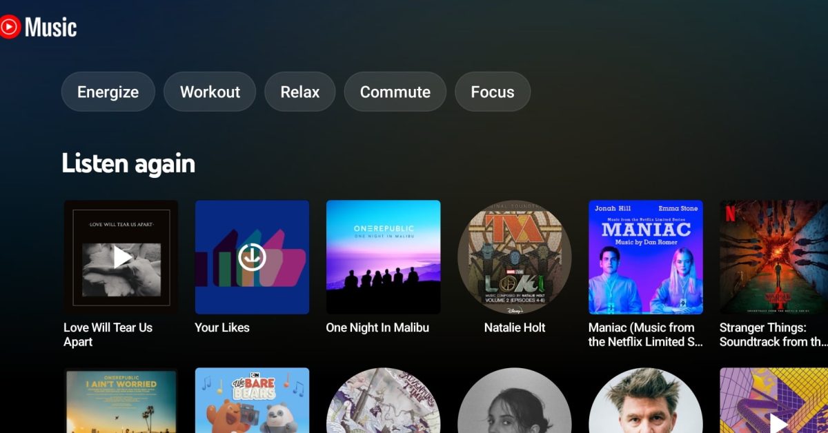 Youtube music pin carousels cover