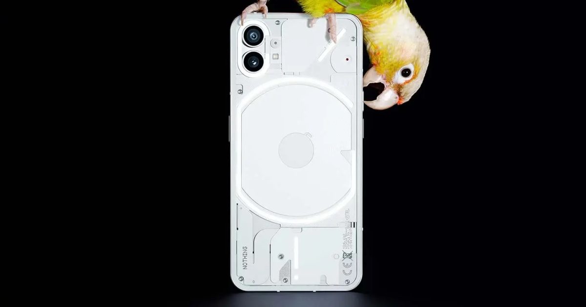 Nothing phone 1 with bird