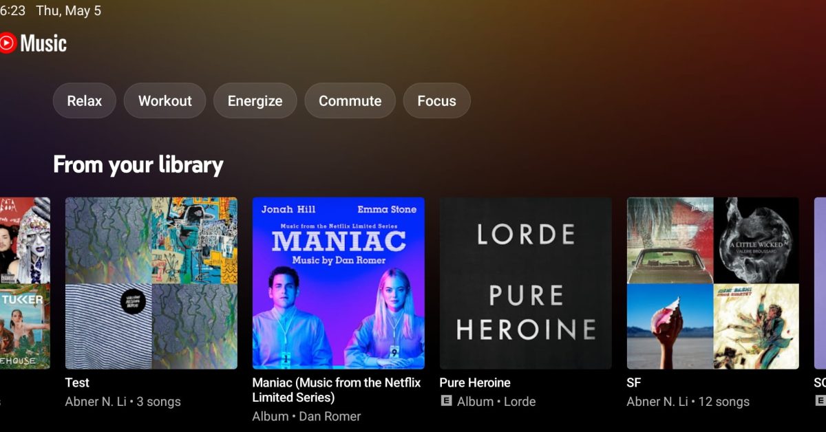 Youtube music tablet cover