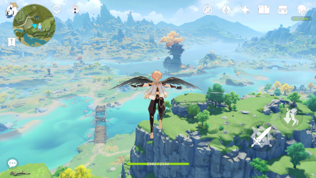 Flying character