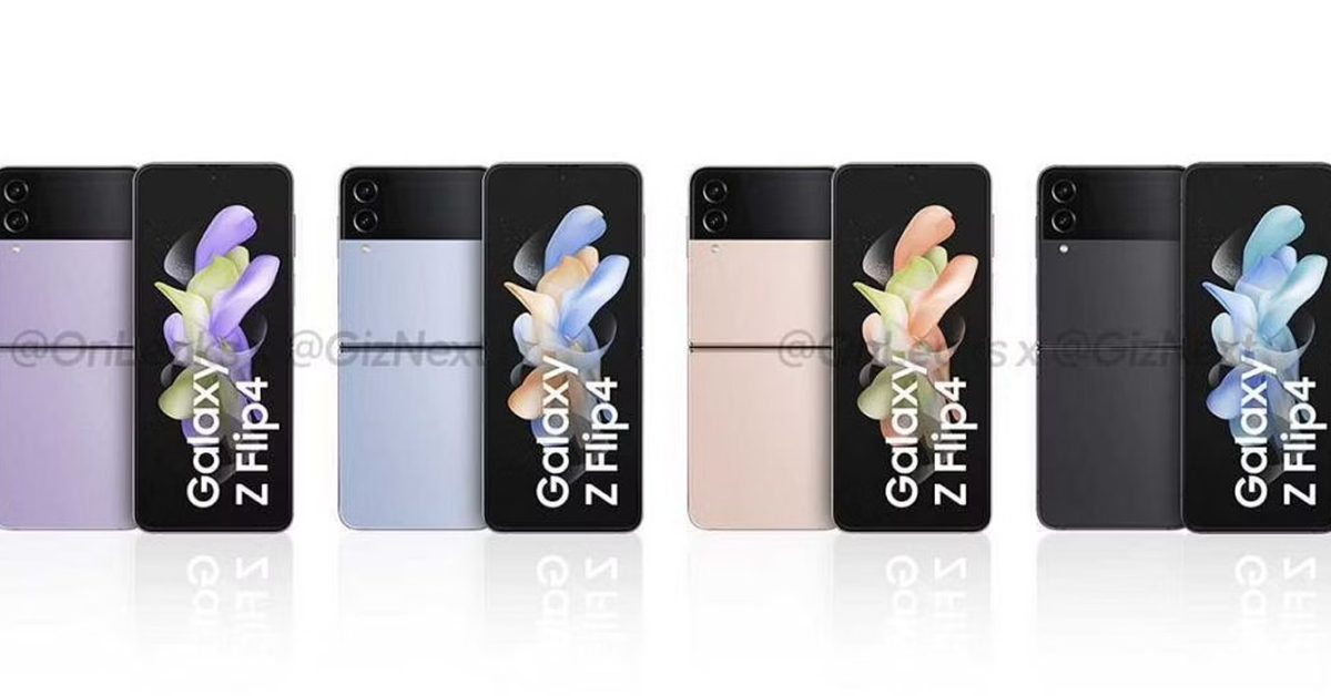 Galaxy z flip 4 renders header