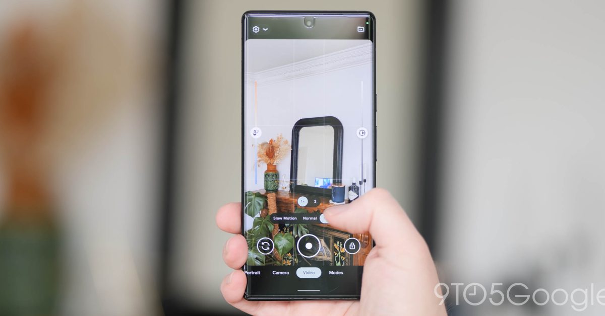 Google camera video screen