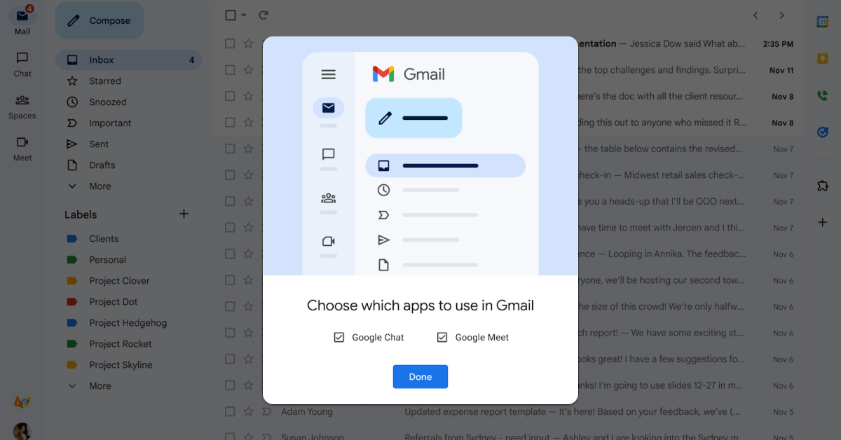 Gmail material you redesign web 3