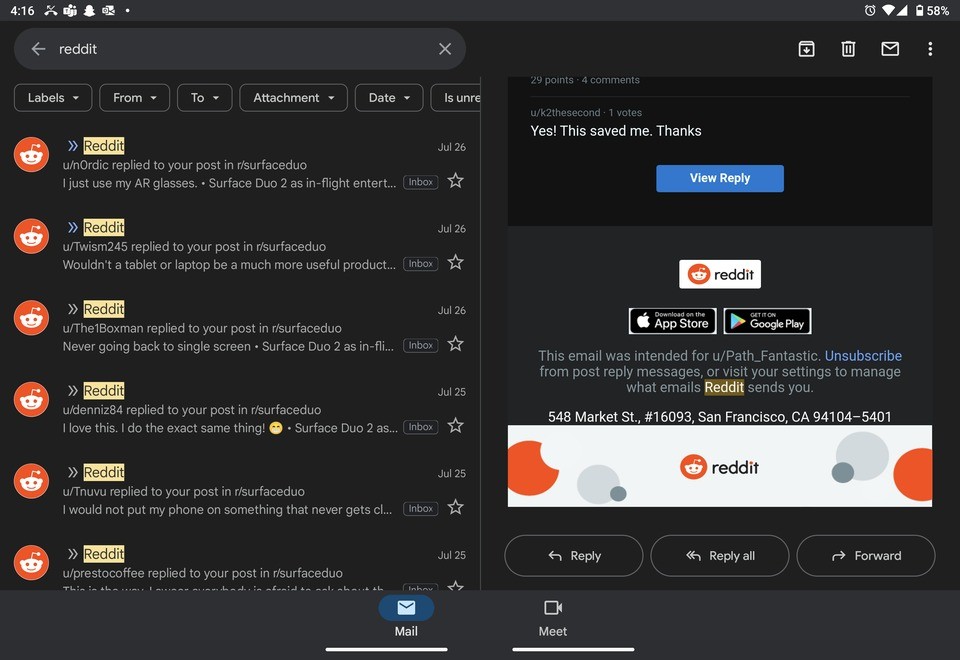 Google s gmail app now feeling at home on the surface duo 535969 2