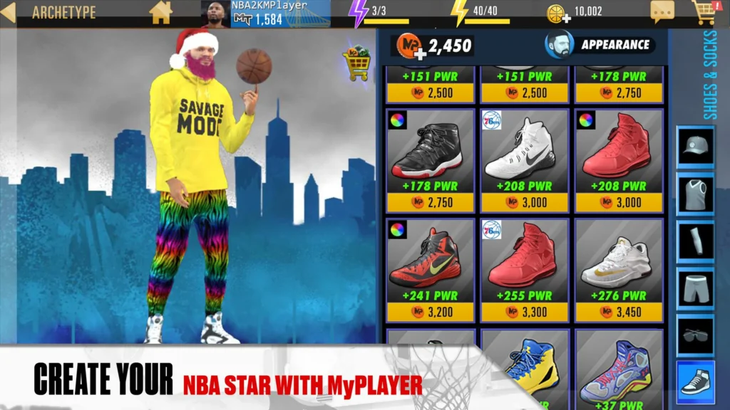 Create player buy shoes
