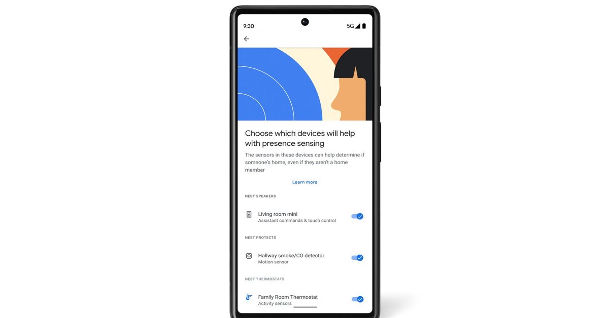 Nest hub presence sensing