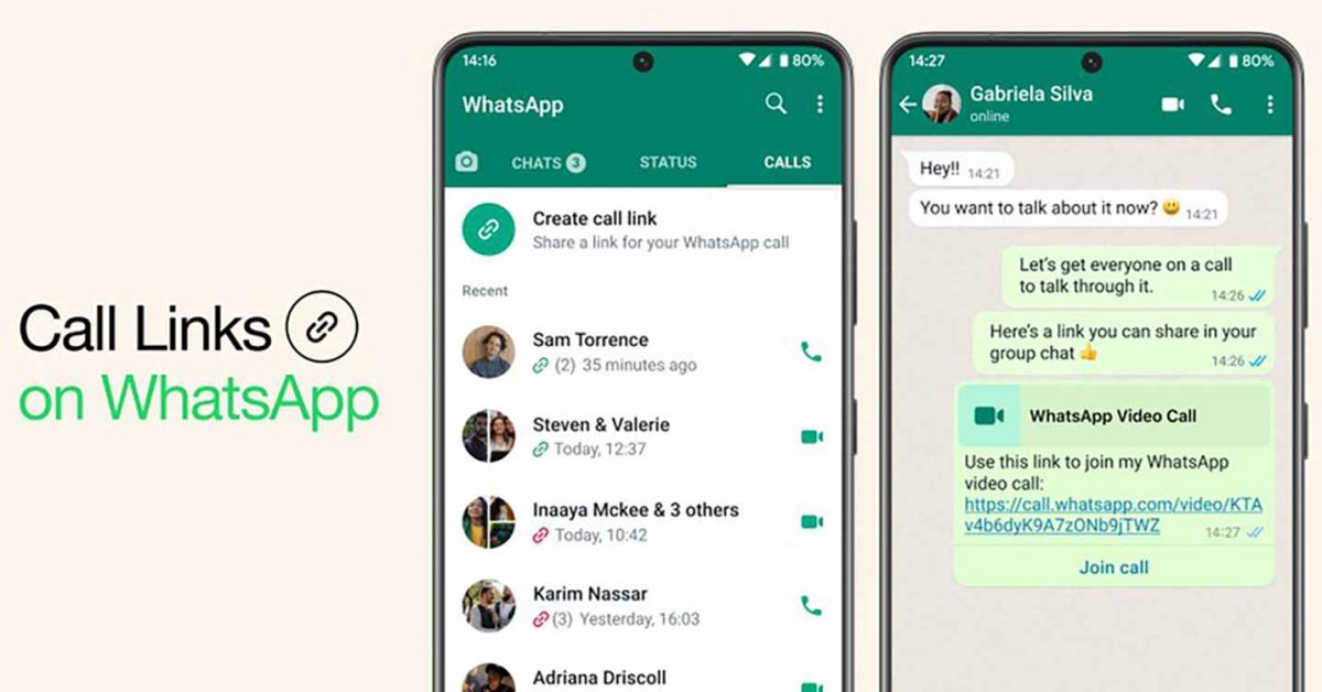 Whatsapp call links