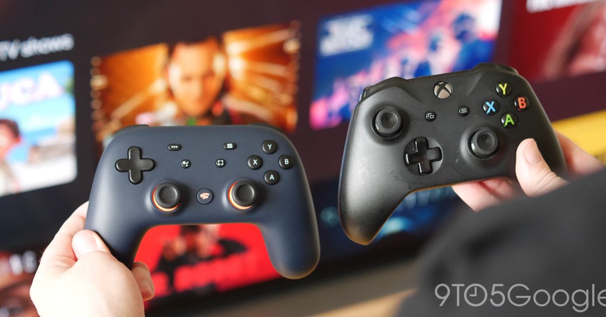 Stadia and xbox one controllers