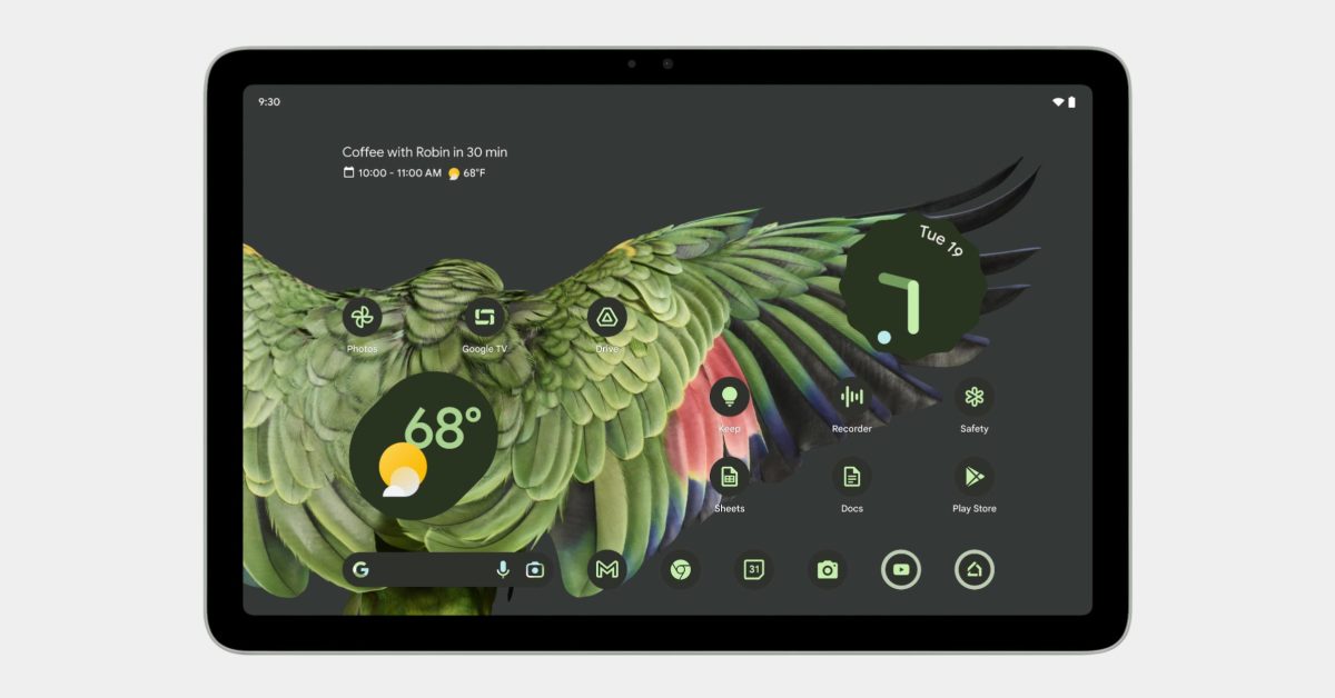 Google pixel tablet front cover