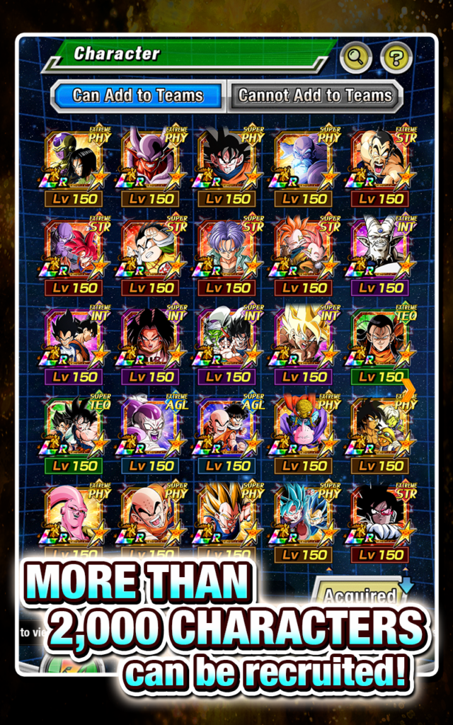 Dragon ball z dokkan battle characters cards