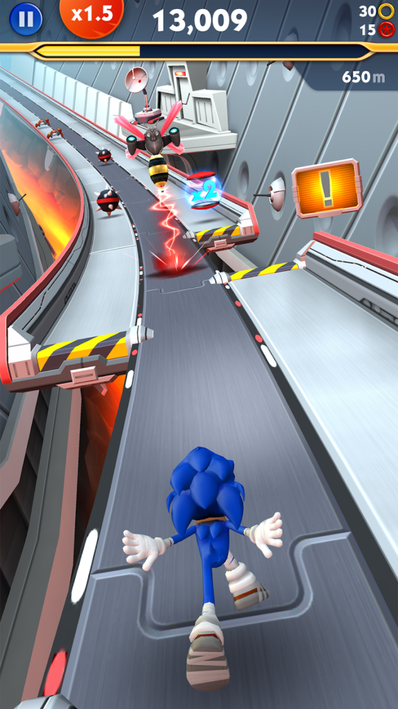 Gameplay graphics sonic dash 2