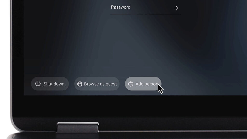 Chromebook add account step 2