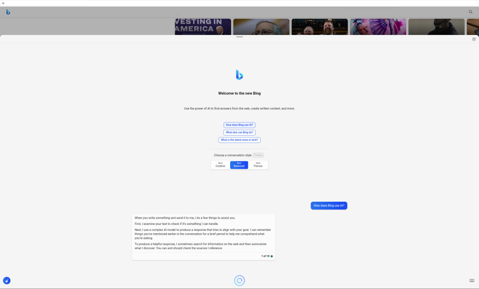 Bing ai on chromebook screenshot