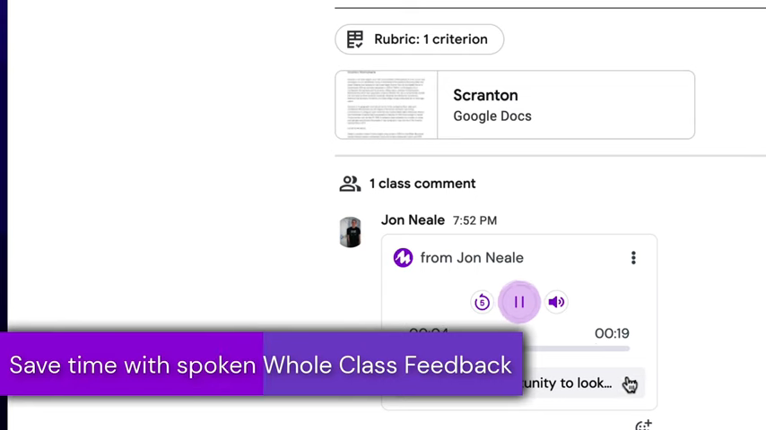 Class feedback