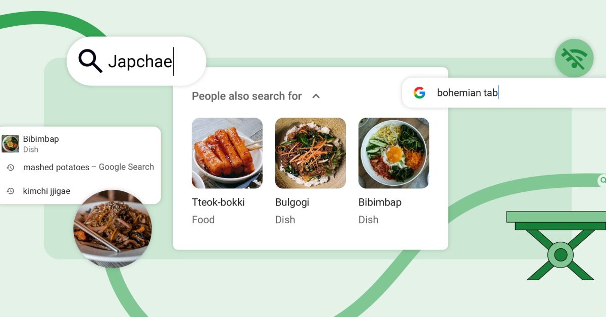 Chrome search suggestions cover