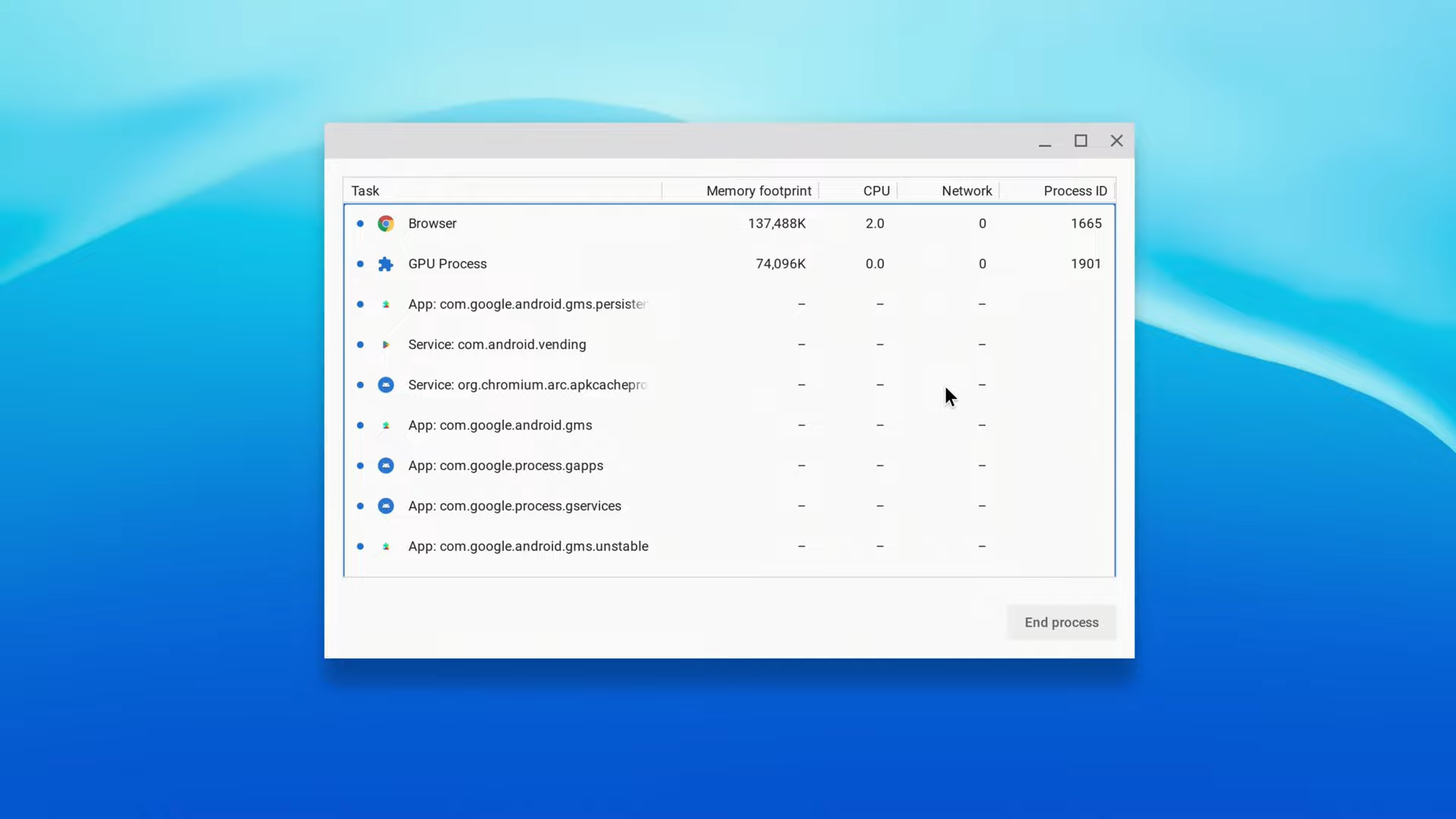 Chromebooks how to open and use task manager 0 26 screenshot