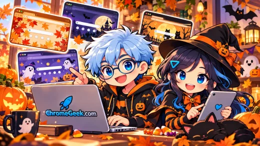 Cover art halloween - Best Fall & Halloween Chrome Themes