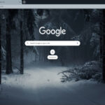 Dark winter forest