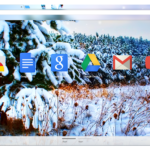 Winter trees closeup