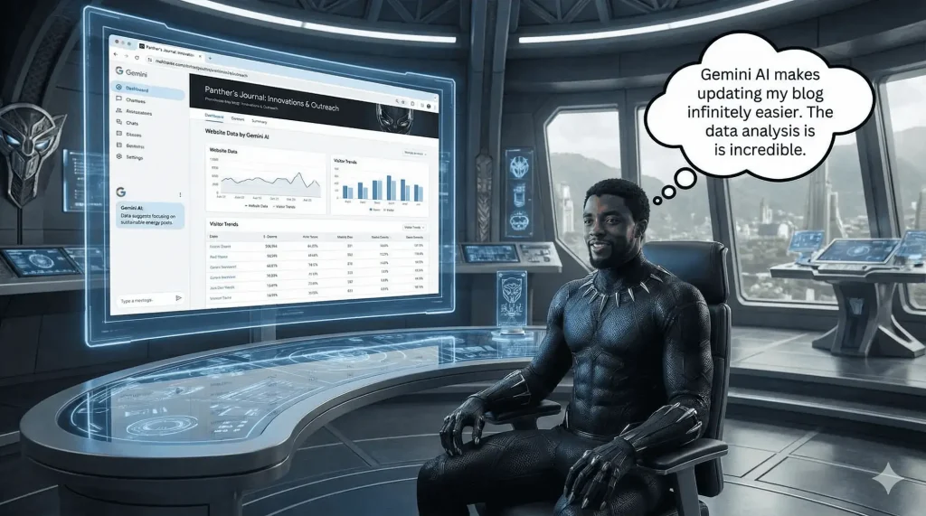 Black panther using gemini