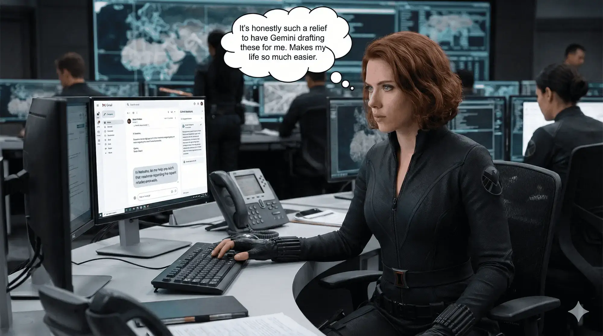 Black widow using gemini