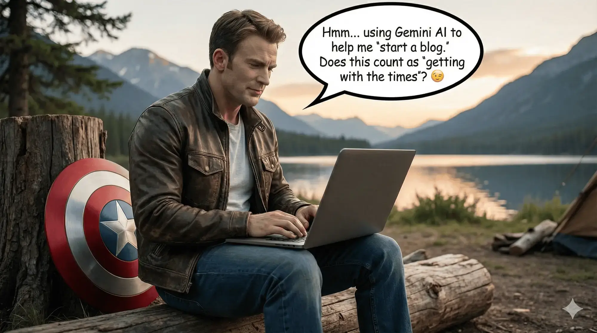 Captain america using gemini ai