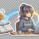 Girl studying with gemini ai