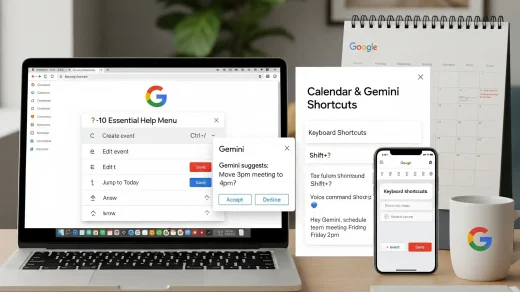 Google calendar keyboard shortcuts