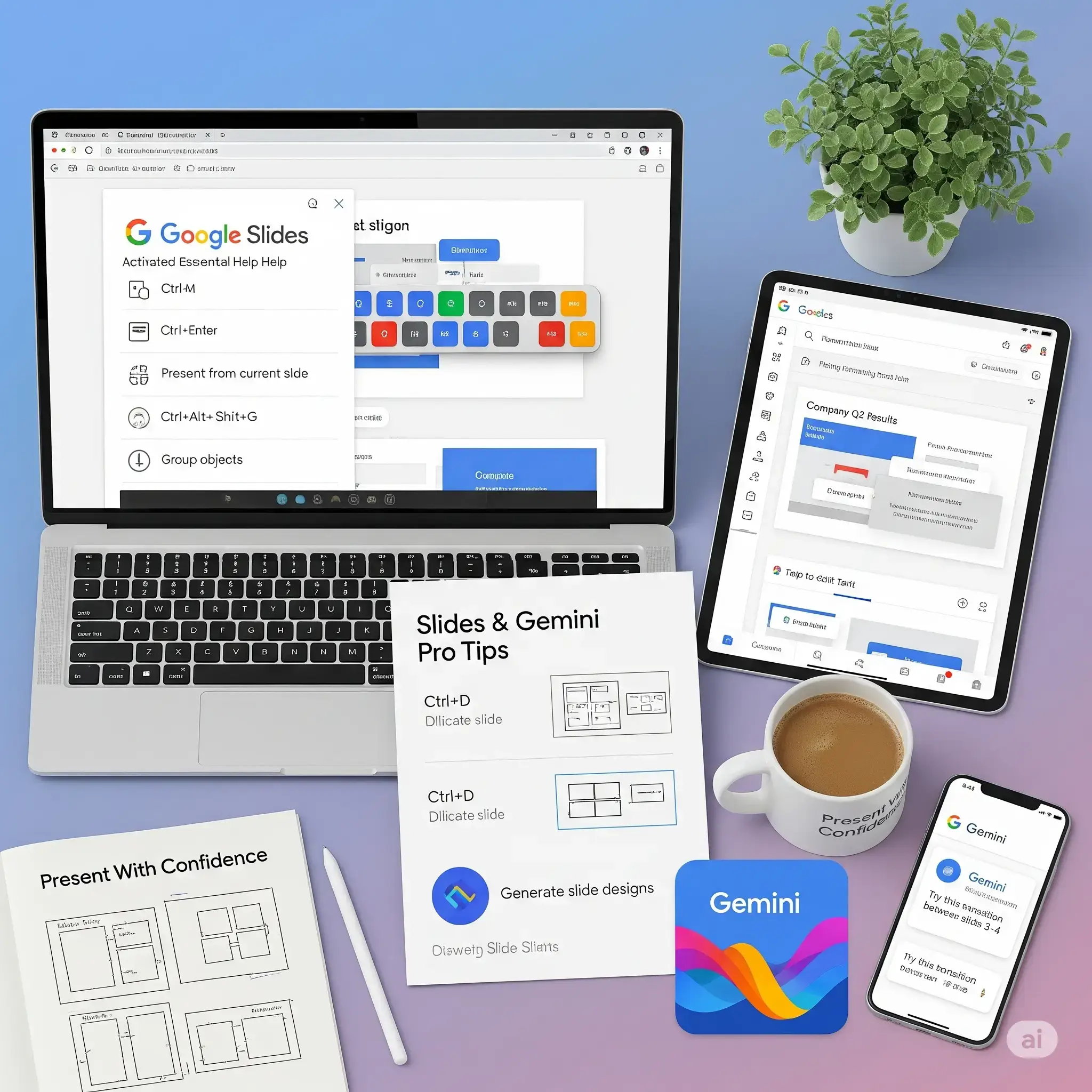 Google slides keyboard shortcuts cheat sheet