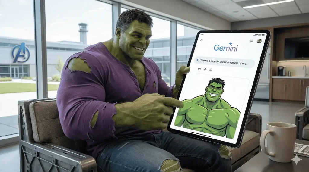 Hulk using gemini ai