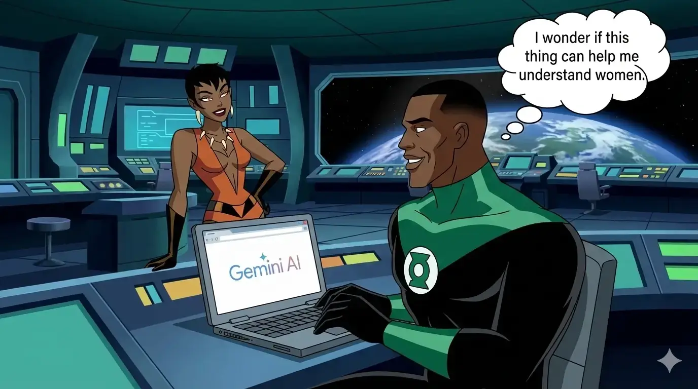 John stewart with vixen using gemini ai