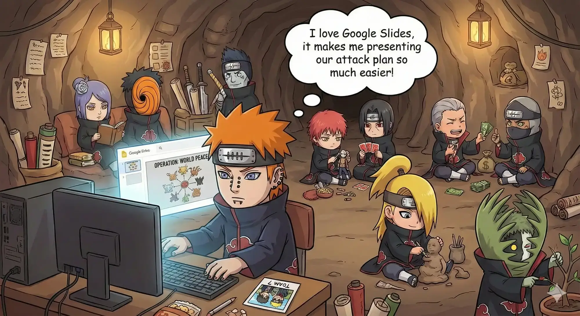 Pain using google slides