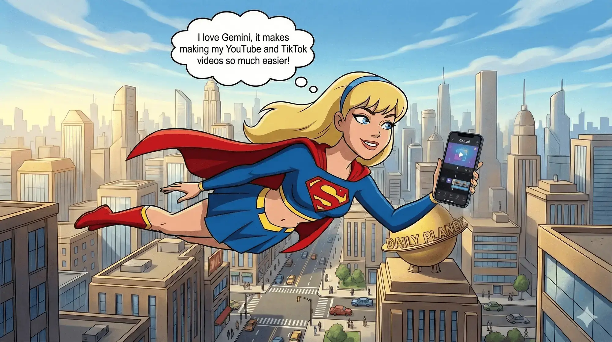 Supergirl using gemini ai