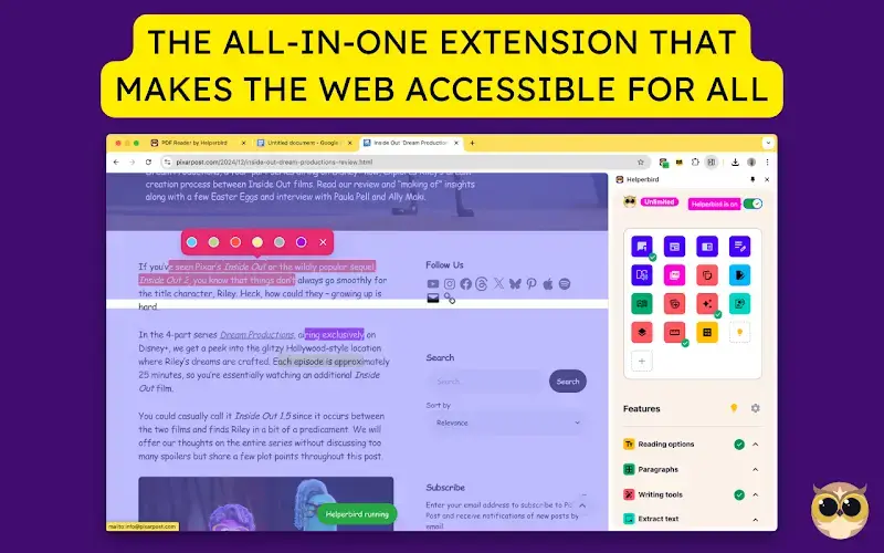 Helperbird extension