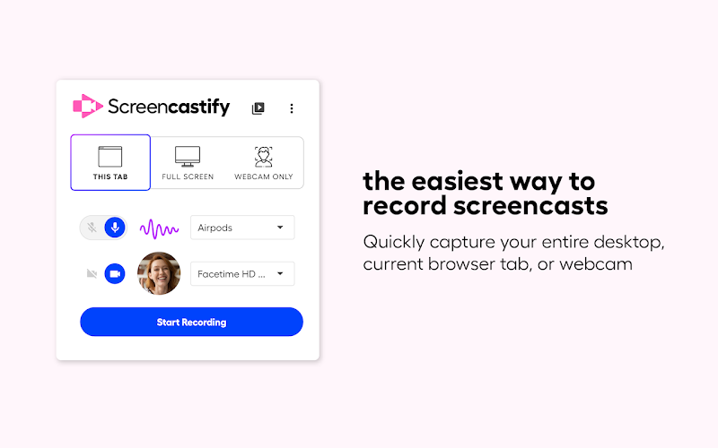 Screencastify extension screenshot