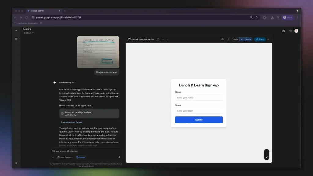 Gemini canvas code preview 04
