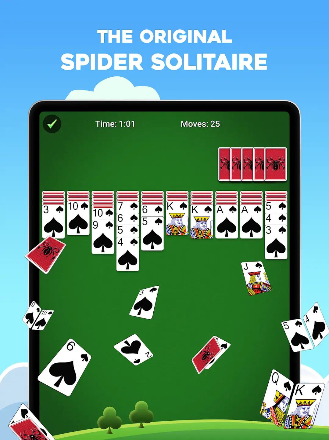 Spider solitaire game