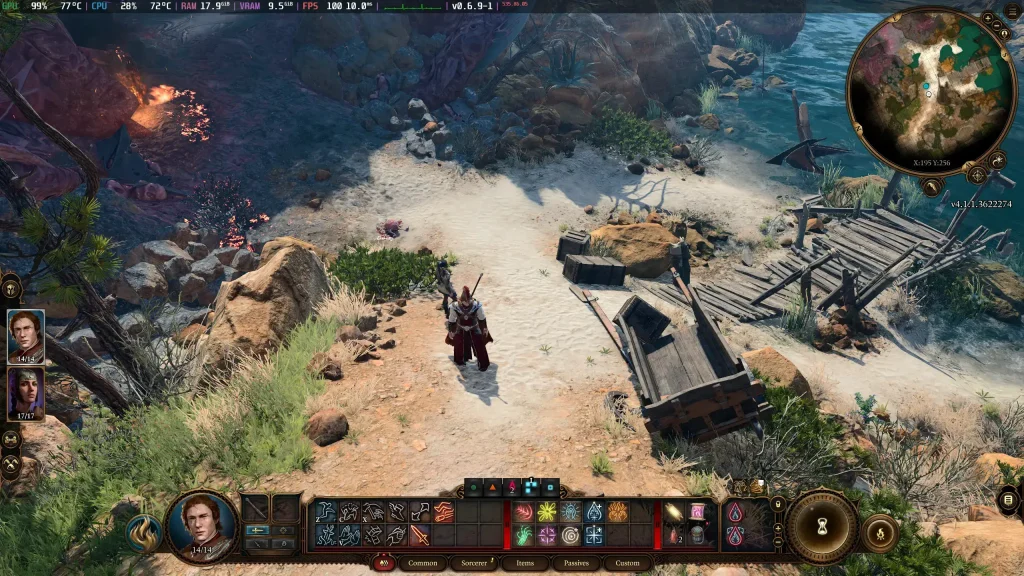 Baldursgate on chromebook screenshot