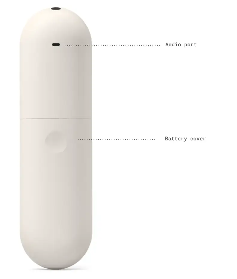 Google TV Streamer Remote Back Audio Port