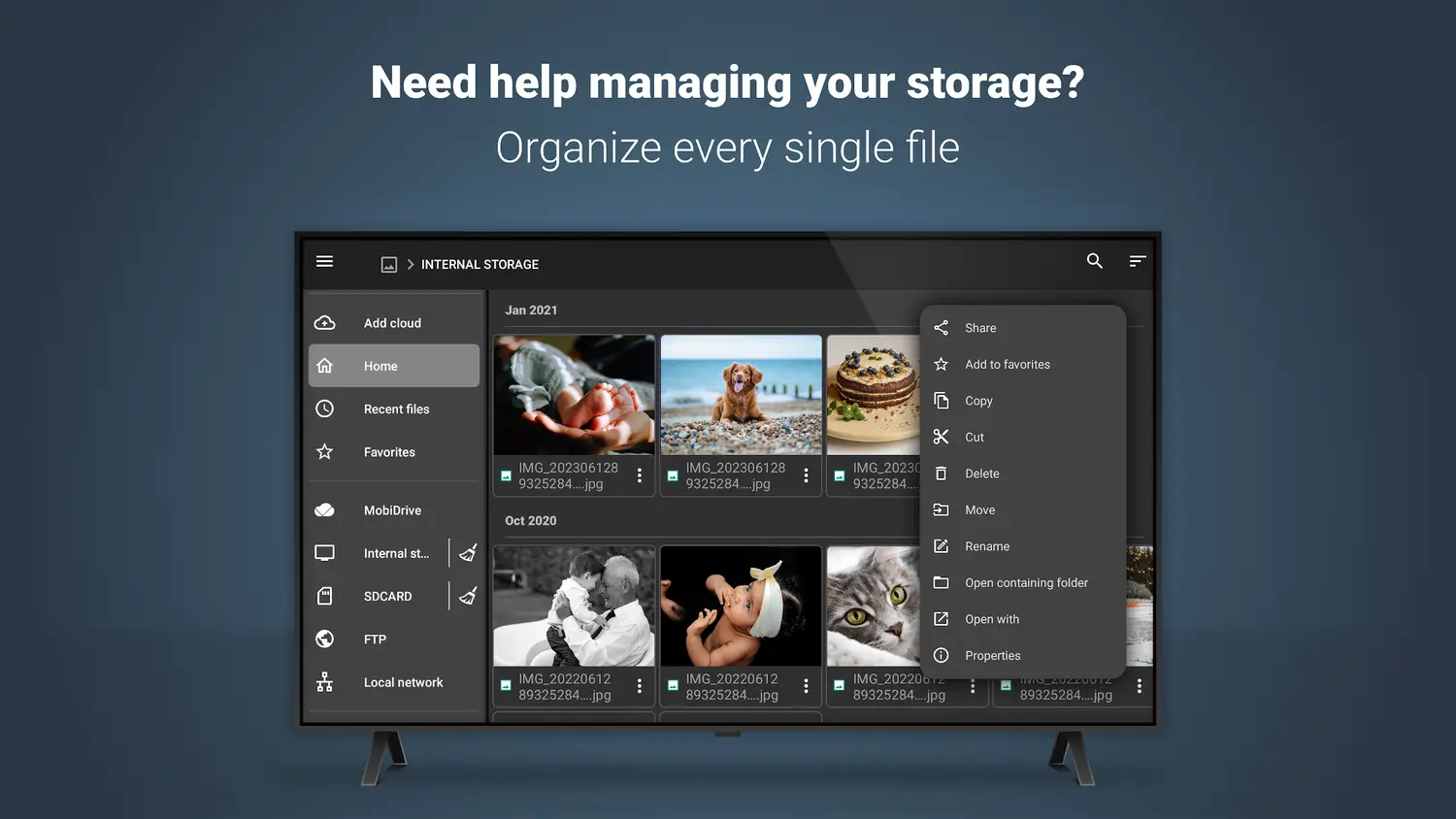 Filecommander for google tv