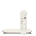Google streamer 4k with white remote