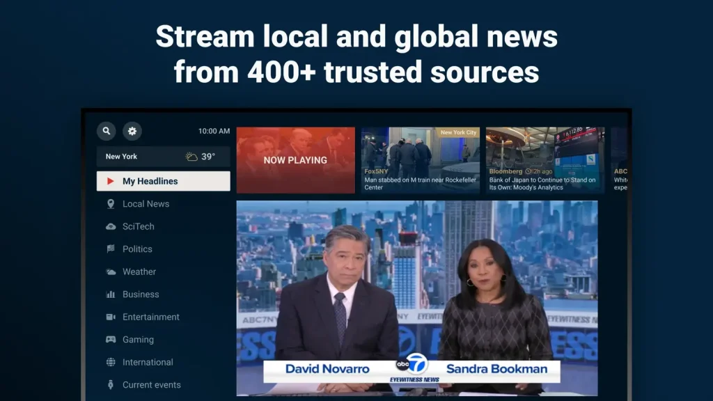 Haystack news for google tv