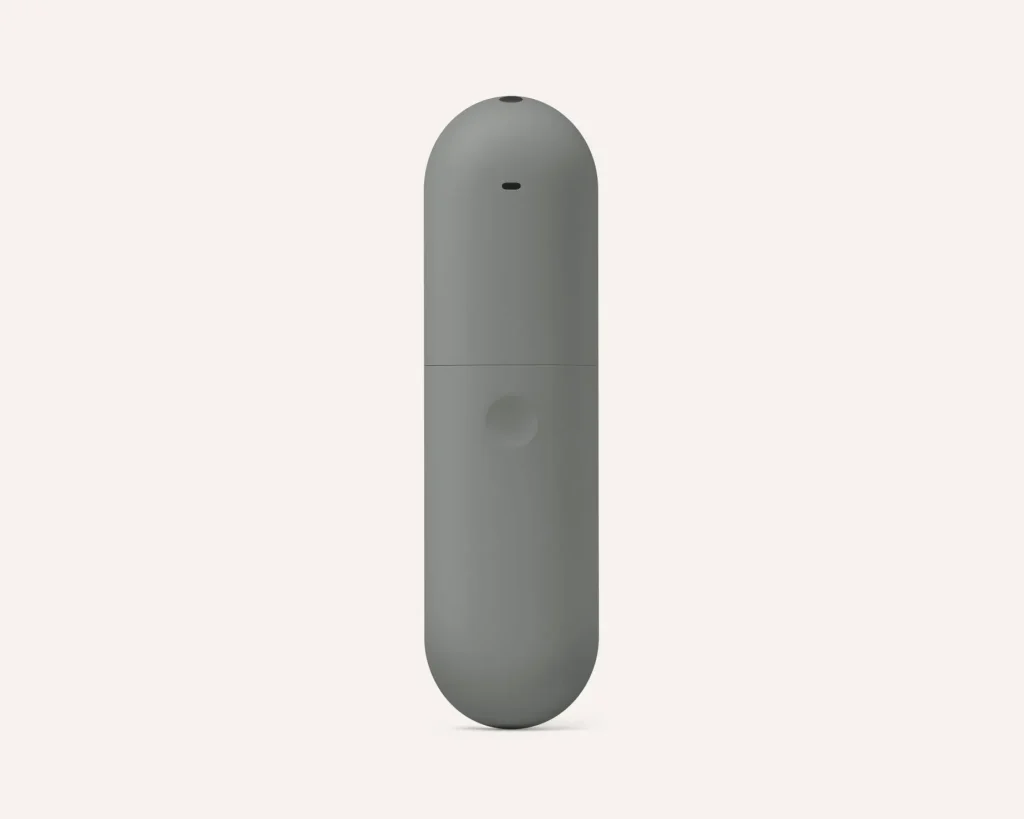 Hazel colored back of google tv remote