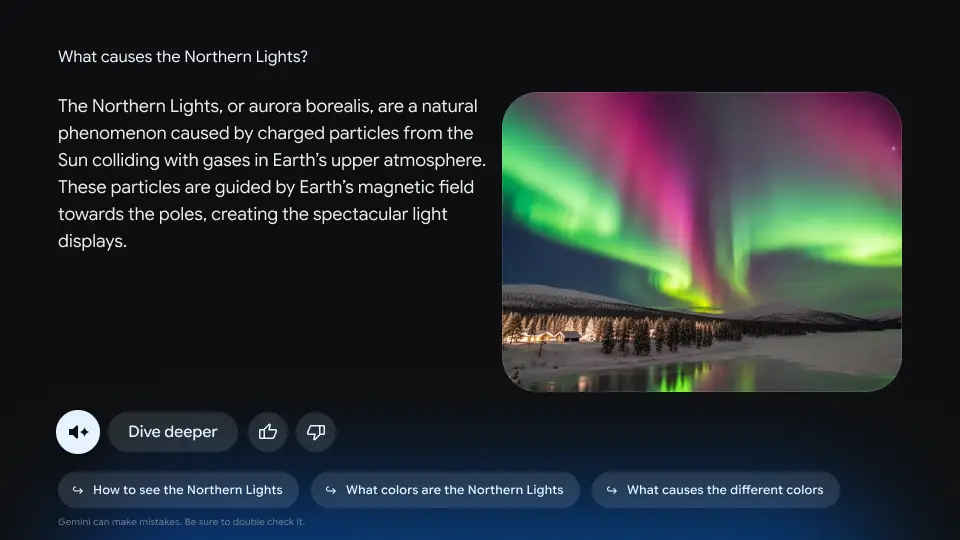 What causes northen lights asked gemini for tv What causes northen lights asked gemini for tv